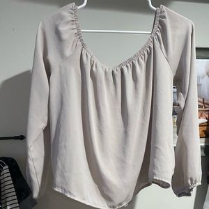 Off the shoulder, long sleeve